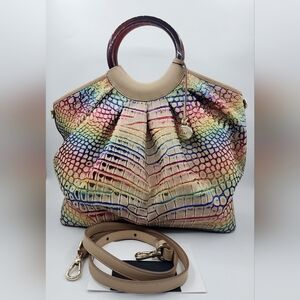 **RARE!!** Brahmin Renata Satchel Tote in Celebrate Germaine. BNWT $495